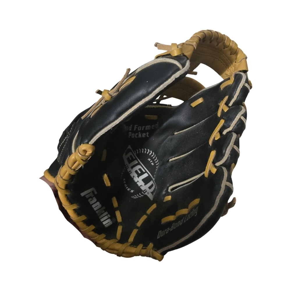 Franklin Fieldmaster Yputh Black and Tan Baseball Glove - Picture 3 of 8